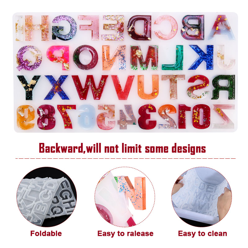 알파벳 에폭시 수지 몰드 키트 장식 뒤로 글자 수지 실 - Resin Art Alphabet 리뷰 및 가격