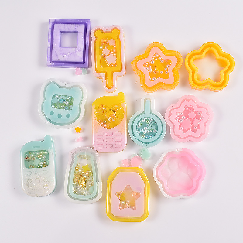 수지 셰이커 금형 세트, 매력적인 더블 레이어 펜던트, - Resin Art Equipment 리뷰 및 가격