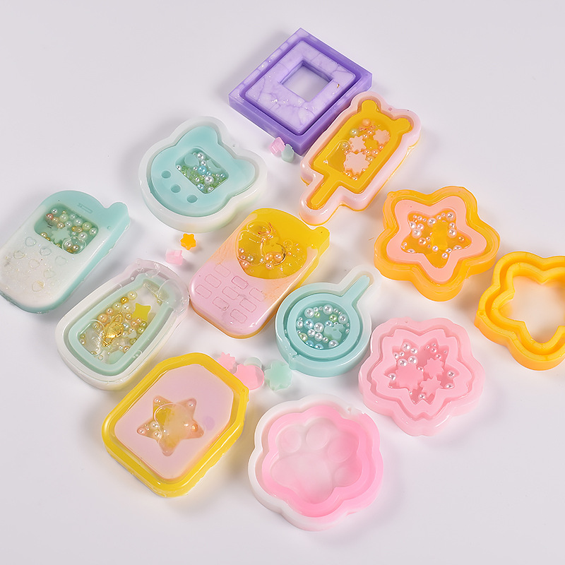 수지 셰이커 금형 세트, 매력적인 더블 레이어 펜던트, - Resin Art Equipment 리뷰 및 가격