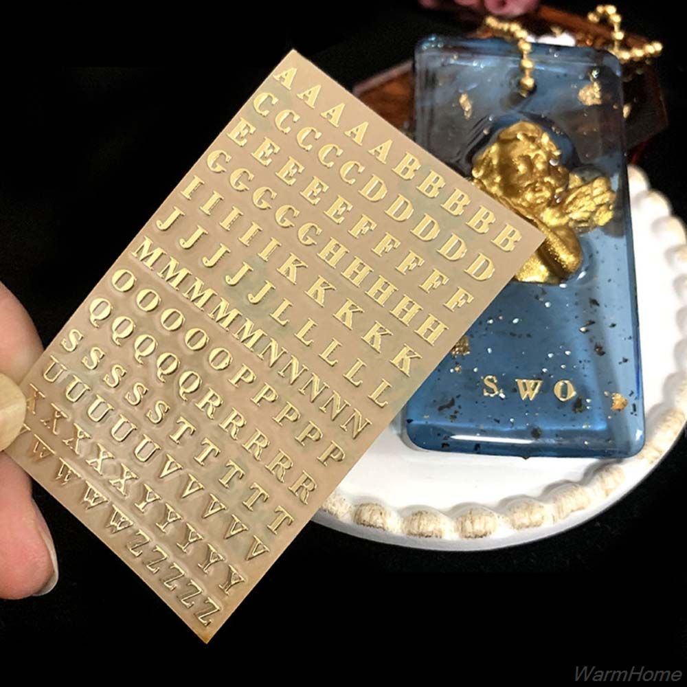 장식용 에폭시 송진 필러 영문 골드 및 실버 숫자 스티 - Resin Art Alphabet 리뷰 및 가격