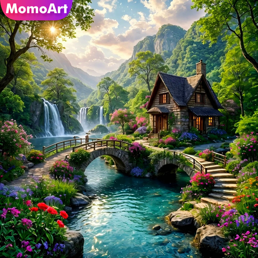모모아트 다이아몬드 아트 페인팅 산악 아크릴 공예 용품 - Resin Art Equipment 리뷰 및 가격