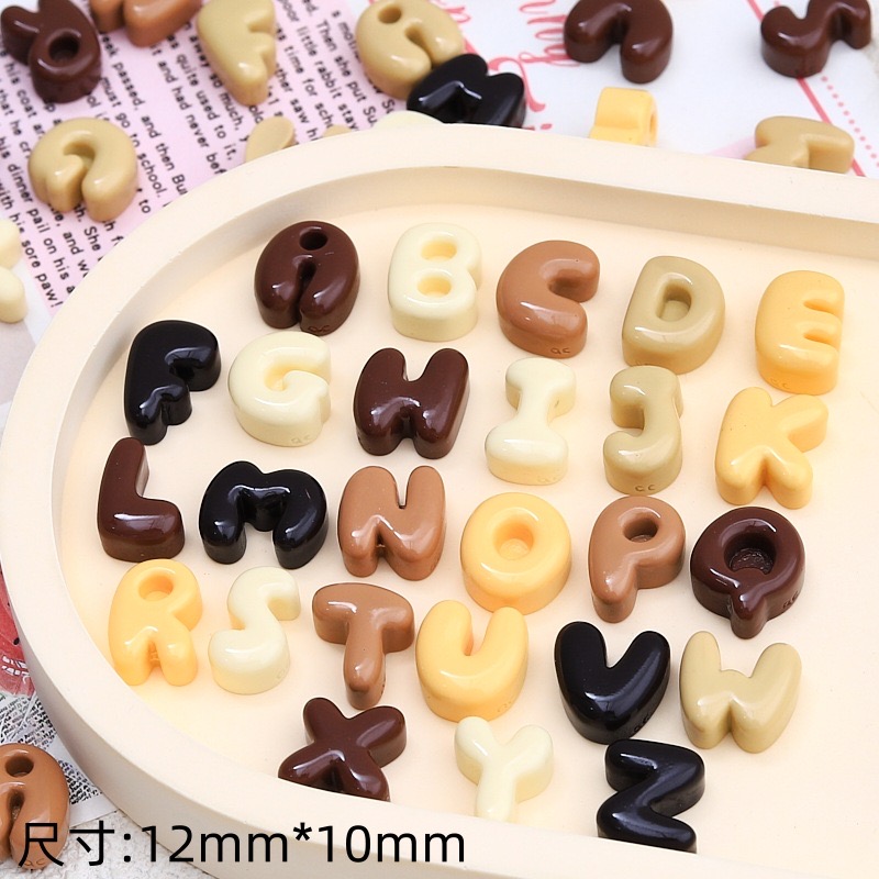 귀여운 송진 만화 시뮬레이션 초콜릿, 쿠키, 나뭇잎,  - Resin Art Alphabet 리뷰 및 가격