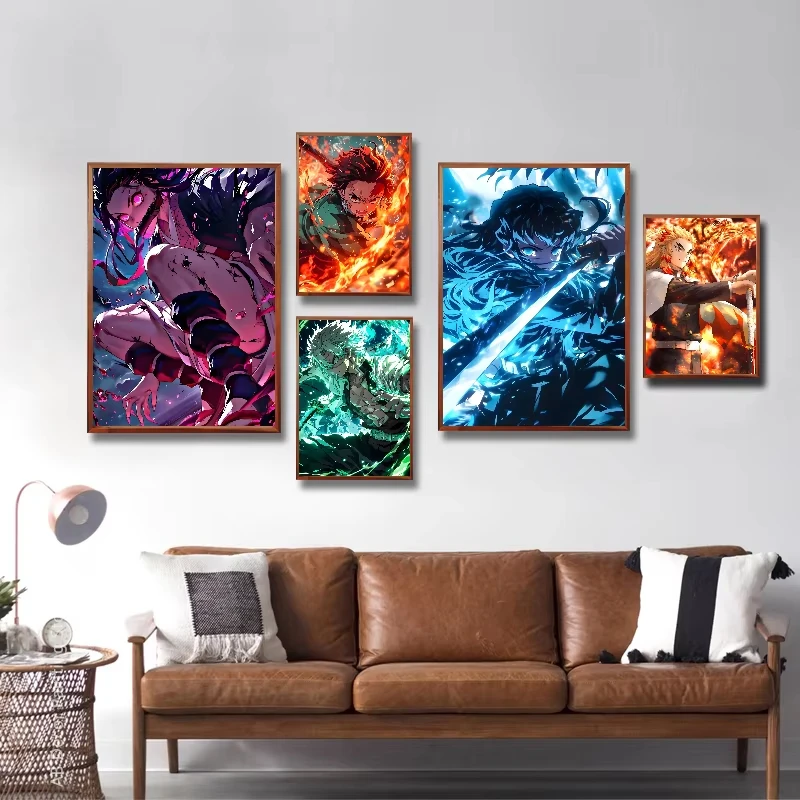귀멸의 칼날 애니메이션 5D 풀 라운드 드릴 다이아몬드 - Resin Art Wallpaper 리뷰 및 가격