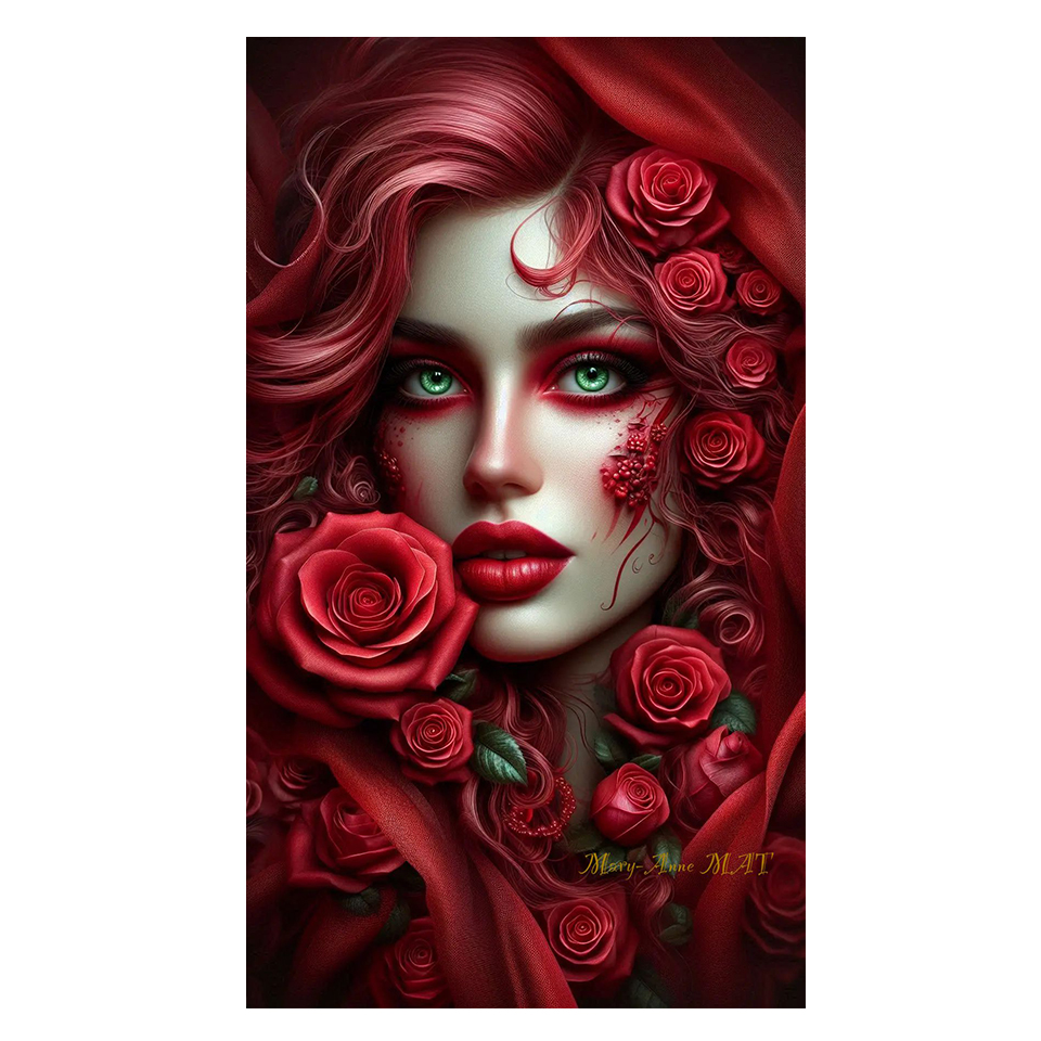 Diy 다이아몬드 페인팅 신비한 레드 로즈 여성 쥬얼리 - Resin Art Rose 리뷰 및 가격