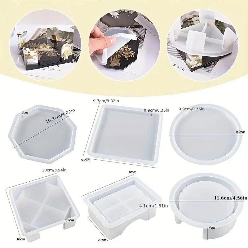 코스터 수지 금형 세트에는 1pc 코스터 보관 상자 금 - Resin Art Case 리뷰 및 가격